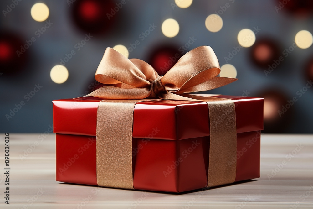 Beautiful a gift box with ribbon Valentine, Christmas, Boxing, love, romance and celebration concept Beautiful a gift box with ribbon Valentine, Christmas, Boxing, love, romance and celebration concept