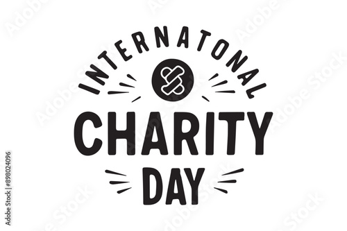 International charity day vector design for day celebration.