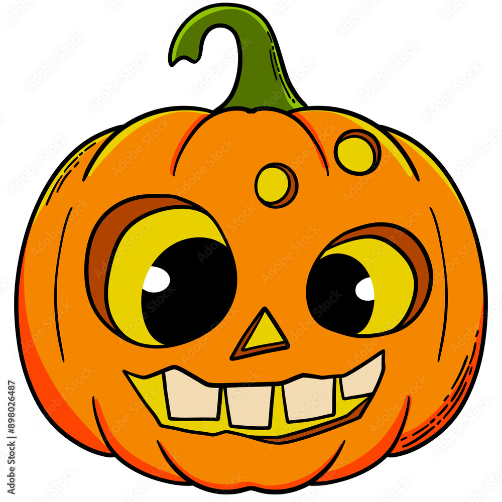Obraz premium Halloween pumpkins face