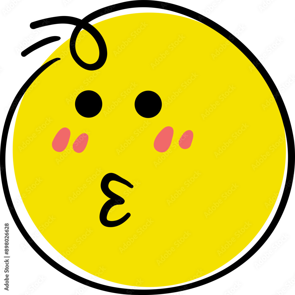cute kissing emoji illustration cute kissing emoji illustration