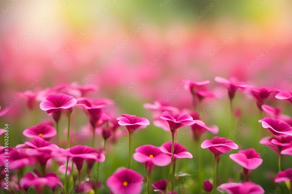 Fototapeta premium Million bells flower bokeh background, AI Generated