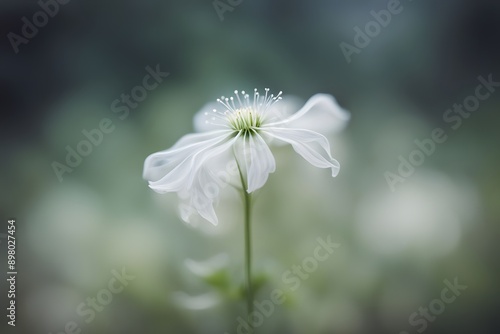 Miss willmotts ghost flower bokeh background, AI Generated photo