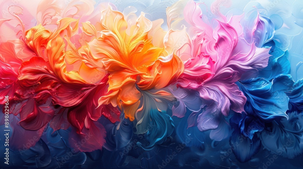 Obraz premium Abstract Art with Vivid Colors and Swirls