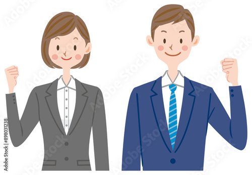 就職活動　新入社員のイラスト　ビジネス
