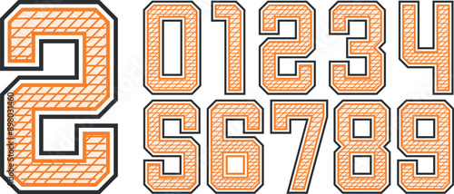 Jersey number and jersey number typography