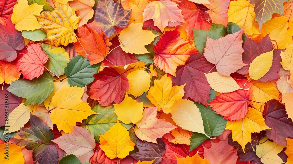 Colorful pile of autumn leaves, capturing the vibrant spirit and beauty of the fall season Colorful pile of autumn leaves, capturing the vibrant spirit and beauty of the fall season
