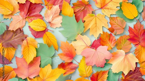 Wallpaper Mural Colorful pile of autumn leaves, capturing the vibrant spirit and beauty of the fall season Torontodigital.ca