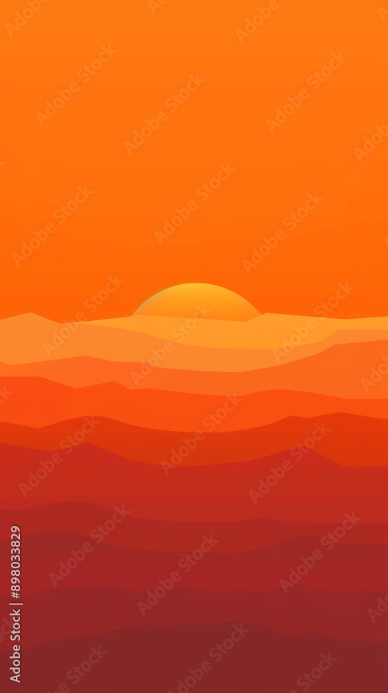 custom made wallpaper toronto digitalOrange gradient background.