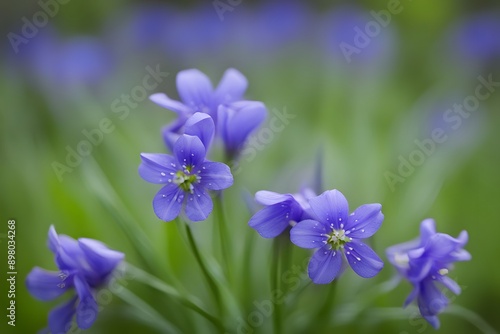 Ohio spiderwort bokeh background, AI Generated
