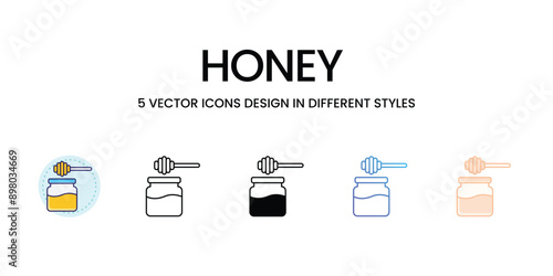 Honey  icons set vector illustration. vector stock