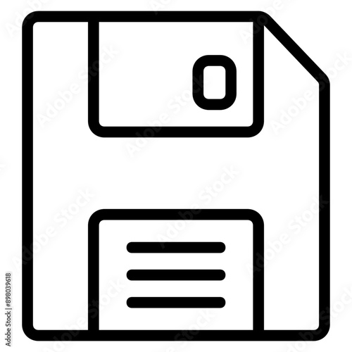floppy disk icon in line style