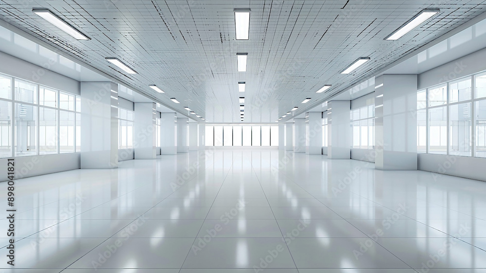 Blank business hall in high-resolution 3D, highlighting an empty office environment, Blank business hall in high-resolution 3D, highlighting an empty office environment,