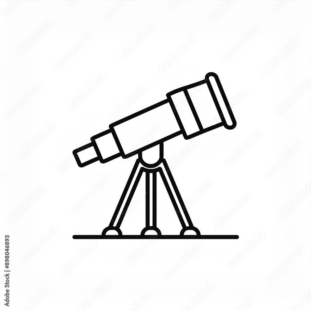 Fototapeta premium astronomy telescope icon on white background