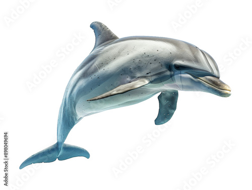 Dolphin swimming isolated on transparent background