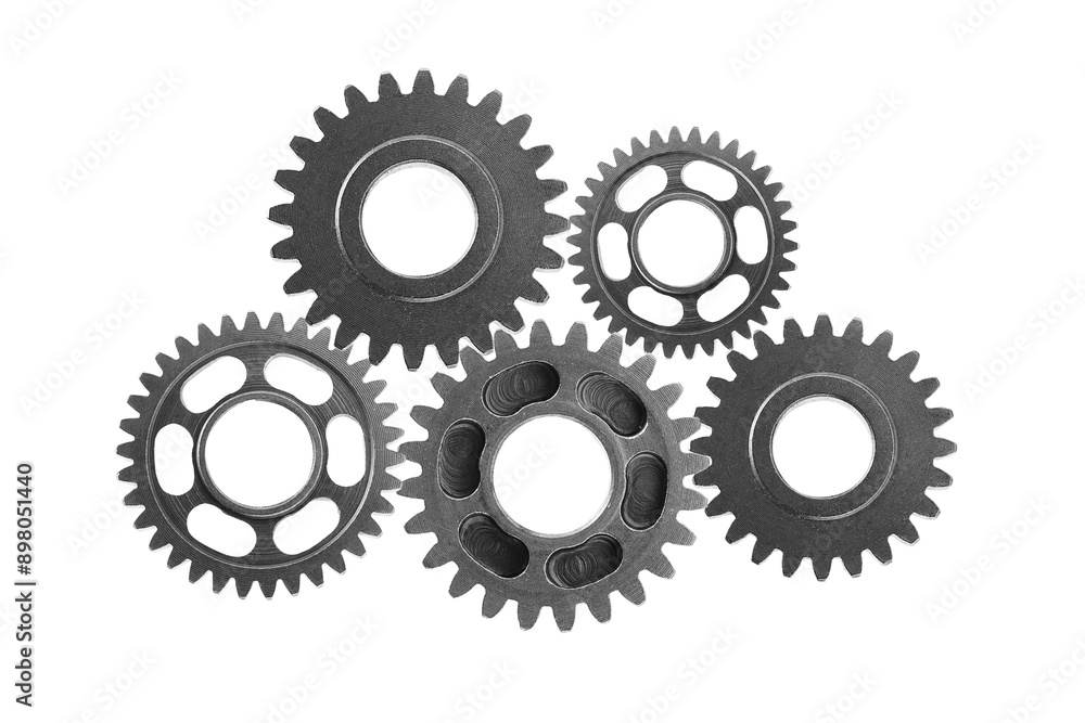 Metal gear isolated on white background for engine car and bike, teamwork business. Metal gear isolated on white background for engine car and bike, teamwork business.
