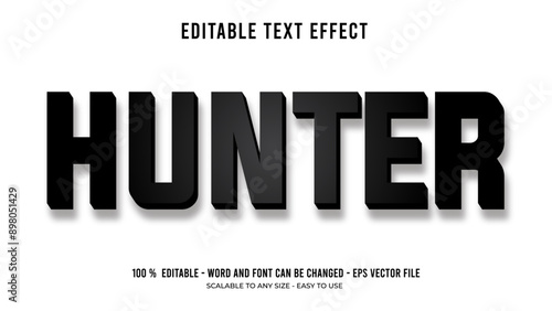 hunter editable text effect
