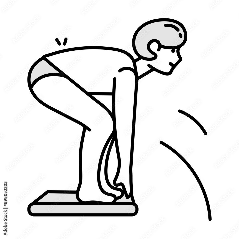 A hand drawn icon of pool jump from plank
A hand drawn icon of pool jump from plank