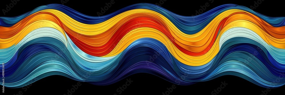 Abstract Wavy Pattern in Vibrant Colors Abstract Wavy Pattern in Vibrant Colors