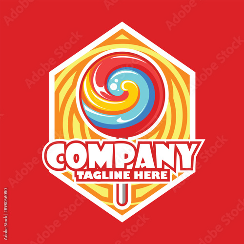 Lollipop illustration design for branding, stickers, sweeteners