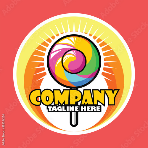 Lollipop illustration design for branding, stickers, sweeteners