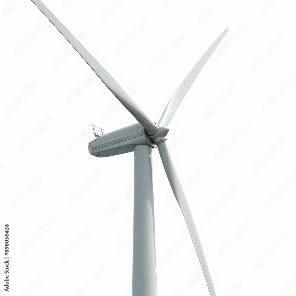 A Wind Turbine Against a White Background A Wind Turbine Against a White Background