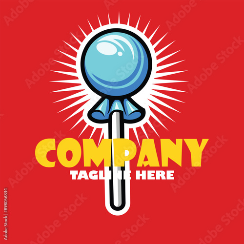 Lollipop illustration design for branding, stickers, sweeteners