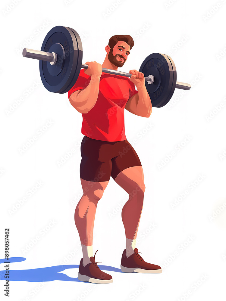 A strong man is lifting a barbell. A strong man is lifting a barbell.