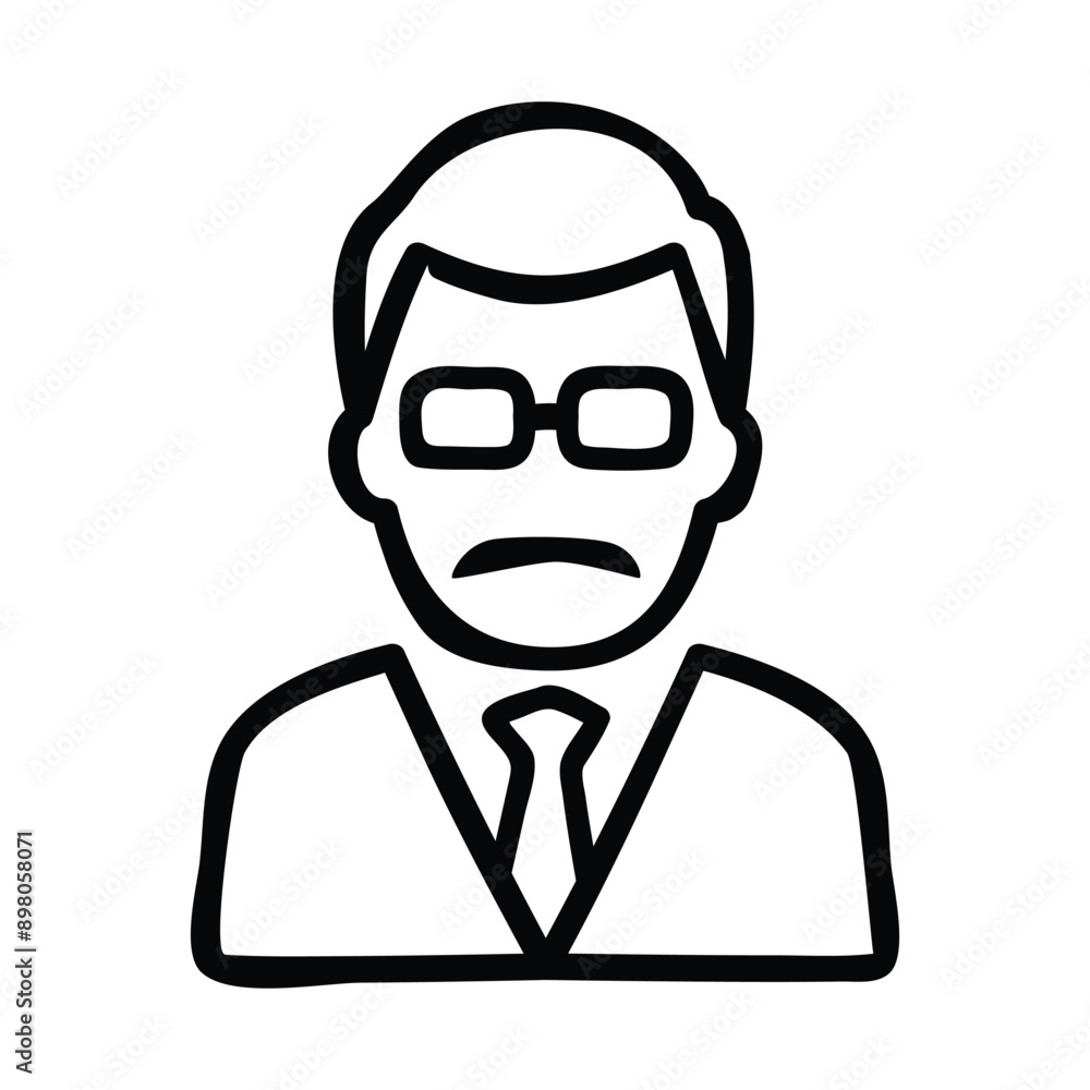 Businessman Doodle Hand-drawn Vector Icon Businessman Doodle Hand-drawn Vector Icon