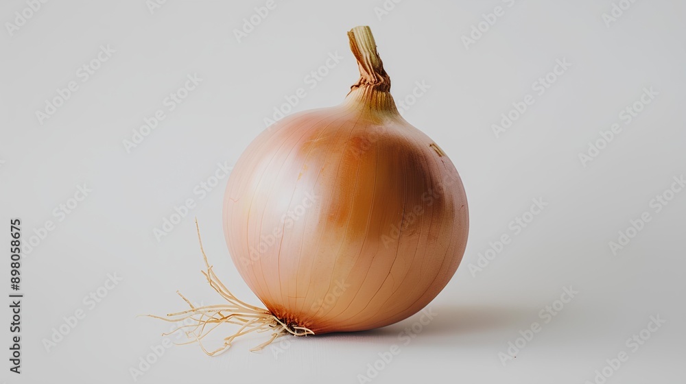 custom made wallpaper toronto digitalA whole onion on a white background, golden and fresh, ready to be used in cooking.
