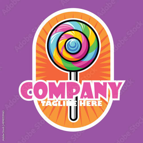 Lollipop illustration design for branding, stickers, sweeteners