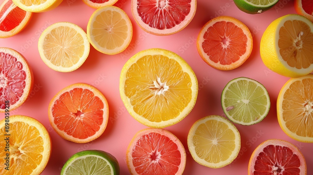 Various citrus fruits on pink background,Creative background made of summer tropical fruits with grapefruit,orange,lemon,lime,Different citrus fruits and leavesFlat lay,top view,copy space. Various citrus fruits on pink background,Creative background made of summer tropical fruits with grapefruit,orange,lemon,lime,Different citrus fruits and leavesFlat lay,top view,copy space.