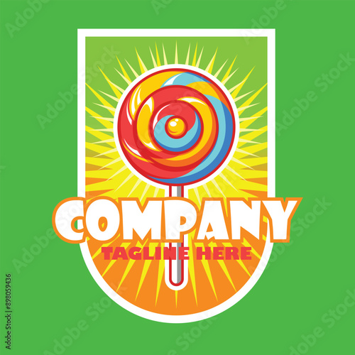 Lollipop illustration design for branding, stickers, sweeteners