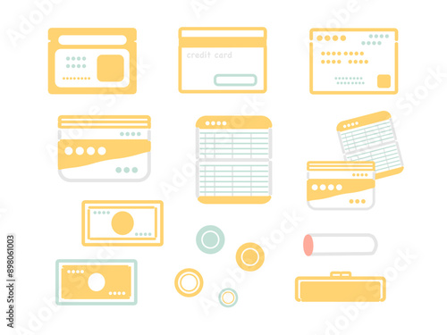 貴重品　クレジットカード　キャッシュカード　マイナンバーカード　保険証　イラスト