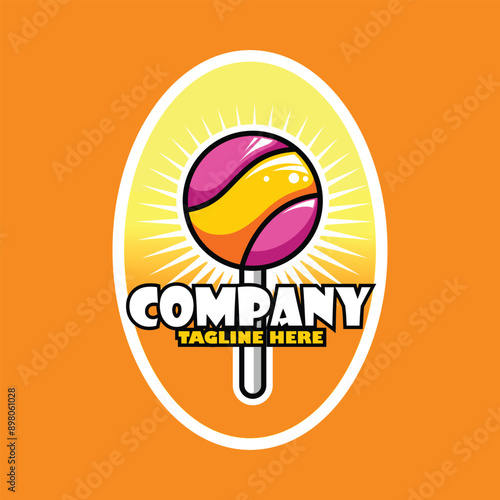Lollipop illustration design for branding, stickers, sweeteners