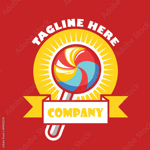 Lollipop illustration design for branding, stickers, sweeteners