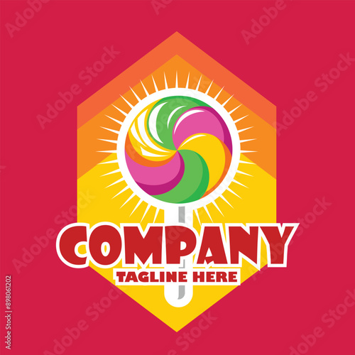 Lollipop illustration design for branding, stickers, sweeteners