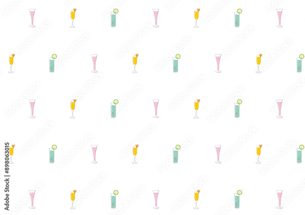シンプルな線で描いたお酒のイラストの背景 シンプルな線で描いたお酒のイラストの背景