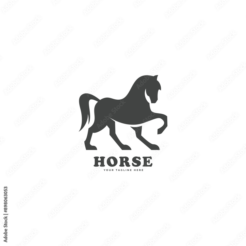 Fototapeta premium horse logo vector illustration vintage template icon graphic design