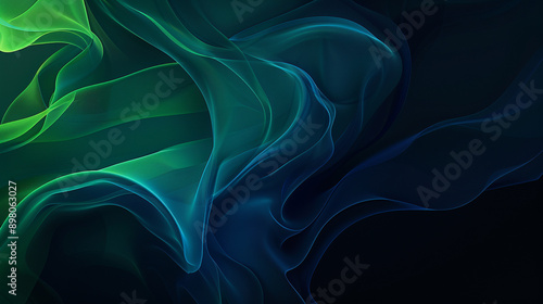 Blue and Green Gradient Art photo