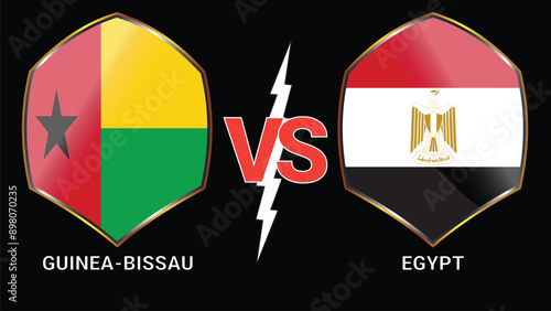 Egypt vs Guinea-Bissau Football Showdown: National Flags Face-Off