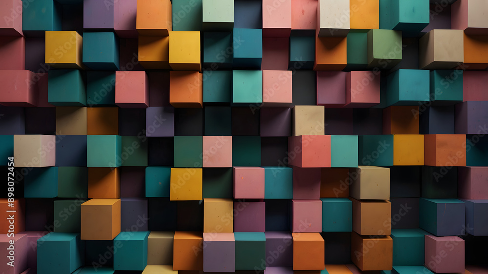 abstract background with squares, ai generated