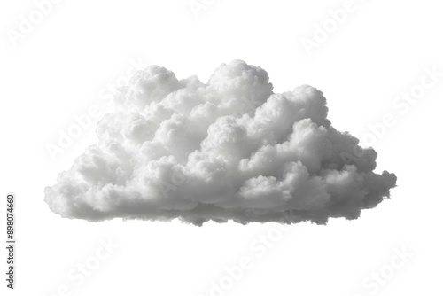 White natural cloud isolated on transparent background