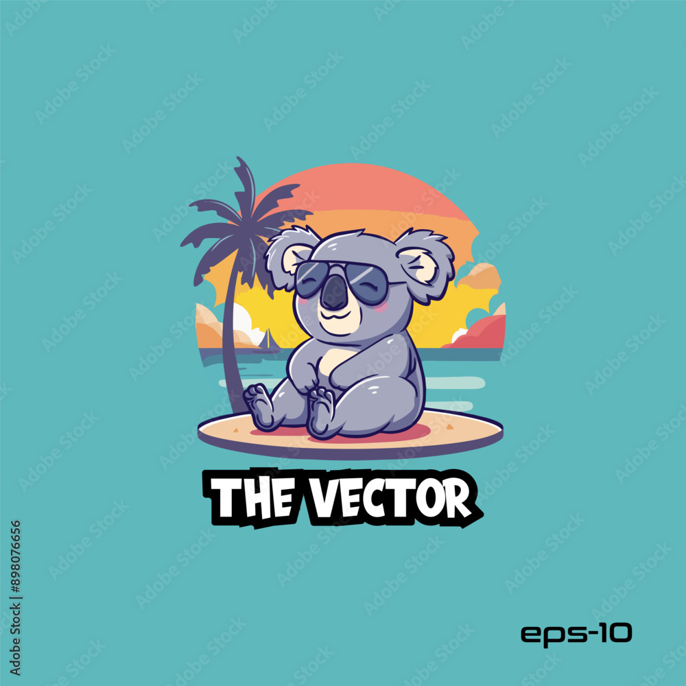 Koala is chilling logo, vector, mascot, character, cartoon, illustration Koala is chilling logo, vector, mascot, character, cartoon, illustration