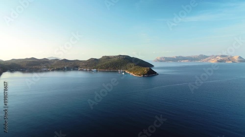 Morning Aerial Footage of Kas, Turkey Coastline
