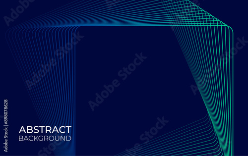 Neon blue wireframe 3D cube on a dark background. Minimalist geometric design, perfect for modern backgrounds or graphic elements.