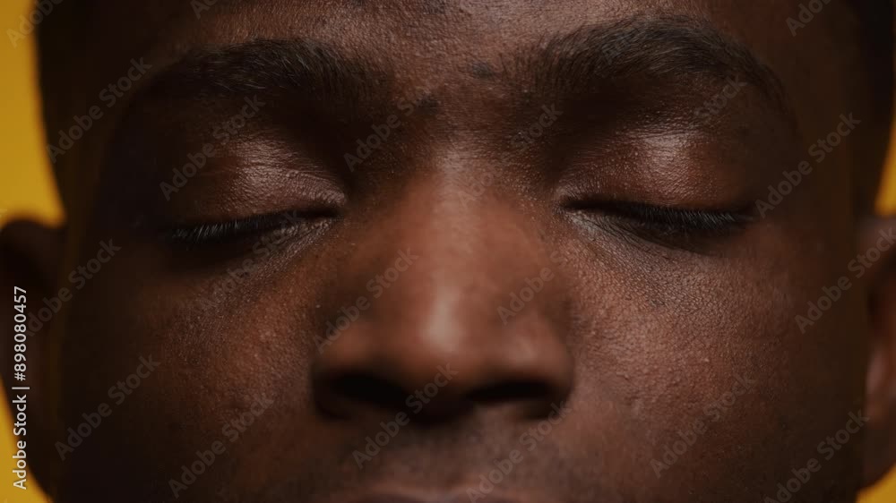 Close-up Portrait of Man with Eyes Closed Close-up Portrait of Man with Eyes Closed