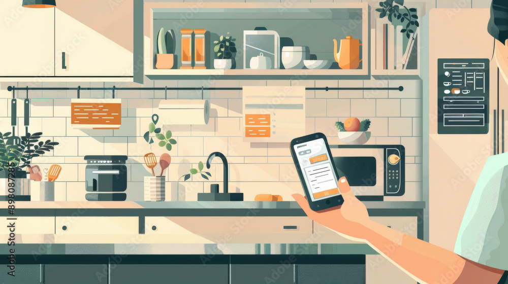 Cozy Evening Kitchen with Smart Home Technology Cozy Evening Kitchen with Smart Home Technology
