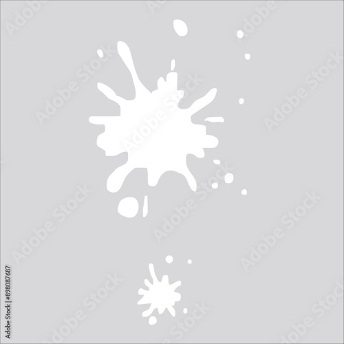 Paint white pigment spray splash stain illustration spots