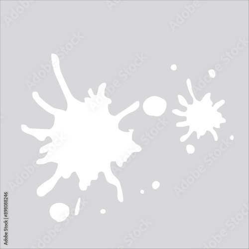 Paint white pigment spray splash stain illustration spots