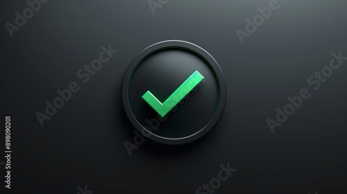 Wallpaper Mural Certified Success: Circular Emblem with Green Check Mark Torontodigital.ca